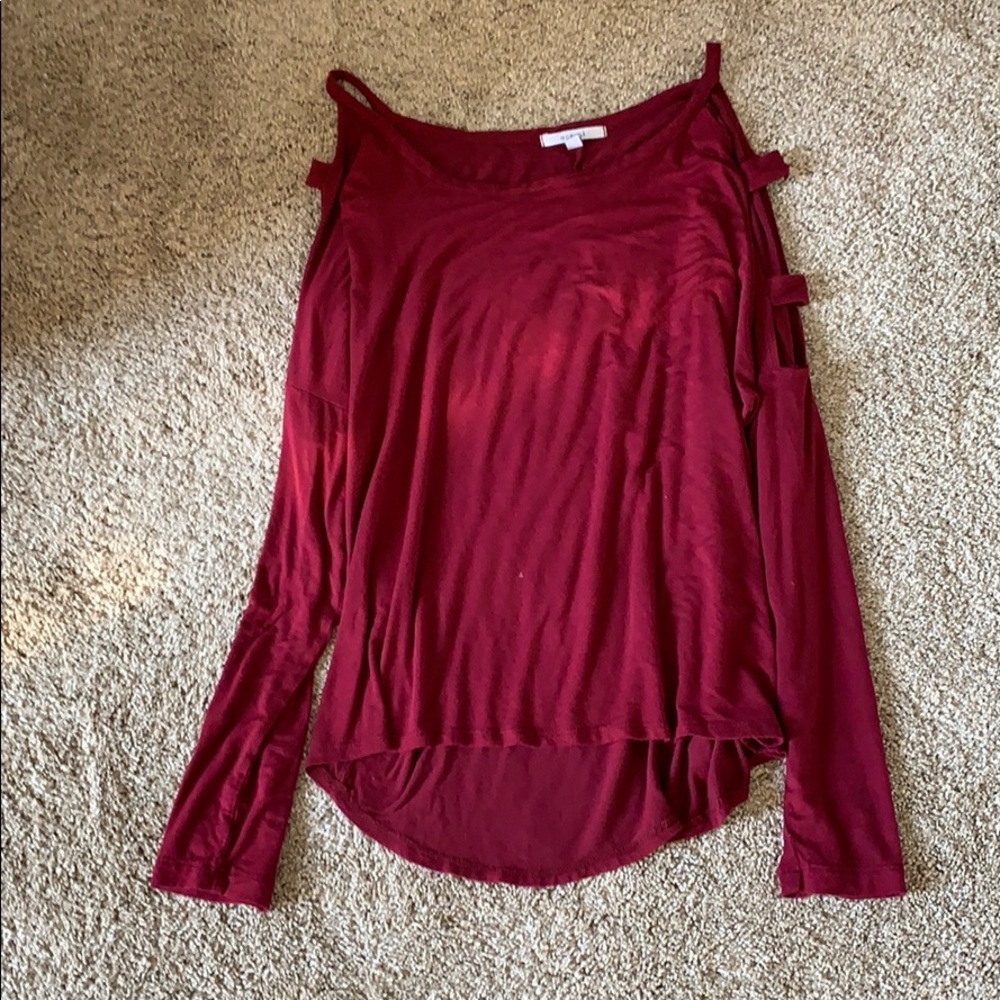 Maroon long sleeve shirt